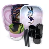 Tobacco Metal Rolling Tray Cigarette Plastic Grass Grinder Storage Tube Container Silicone Round Ashtray Smoking Set 5