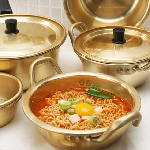 Pot de nouilles Ramen de style coréen, soupe en aluminium, revêtement  oxydé, cuisson des œufs Mike, cuisine chaude - AliExpress