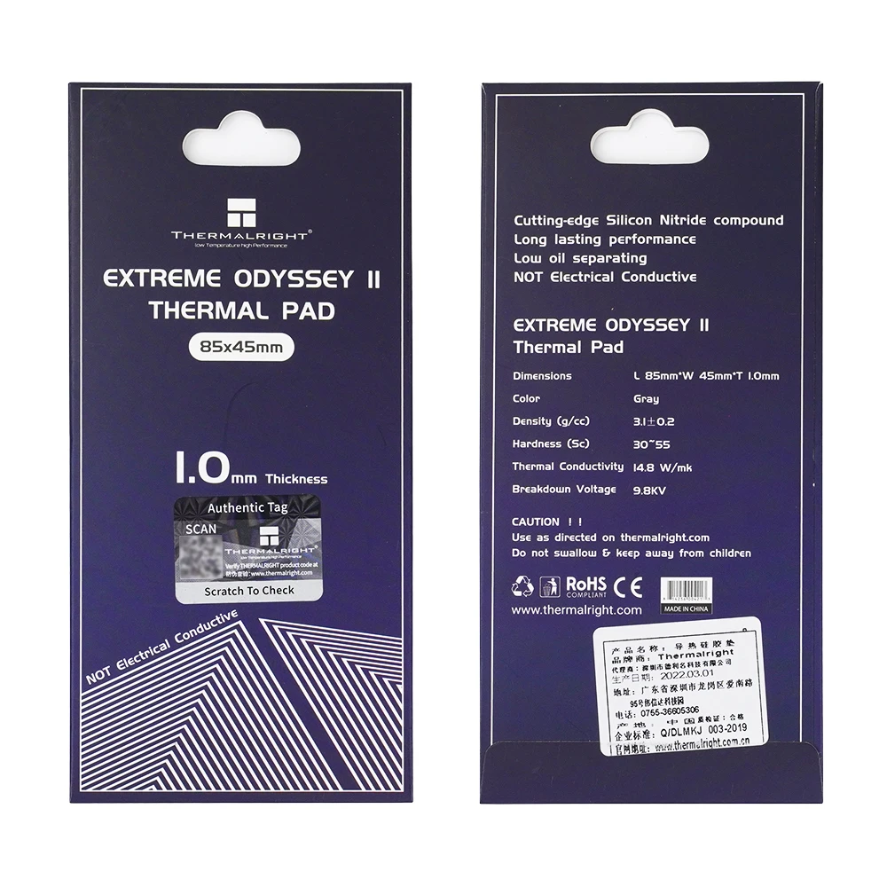 Thermalright Extreme Odyssey ii Thermal Pad Chip Integrado Placa Gráfica Memória de Vídeo Multi Size 14.8w Mk85x45 mm - Imagem 6