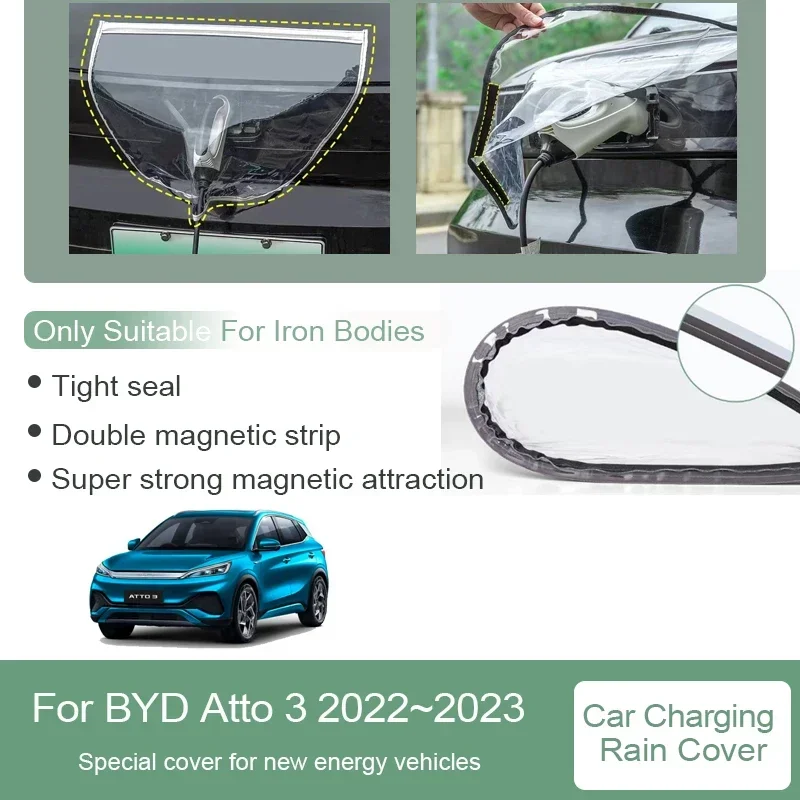 CarRainShieldForBYDAtto3YuanPlus20222023SpecialChargerPlug