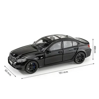 1/32 BMW 320i Sedan Miniature Diecast Toy Car Model Sound & Light Doors Openable Educational Collection Gift for Children Boy 2