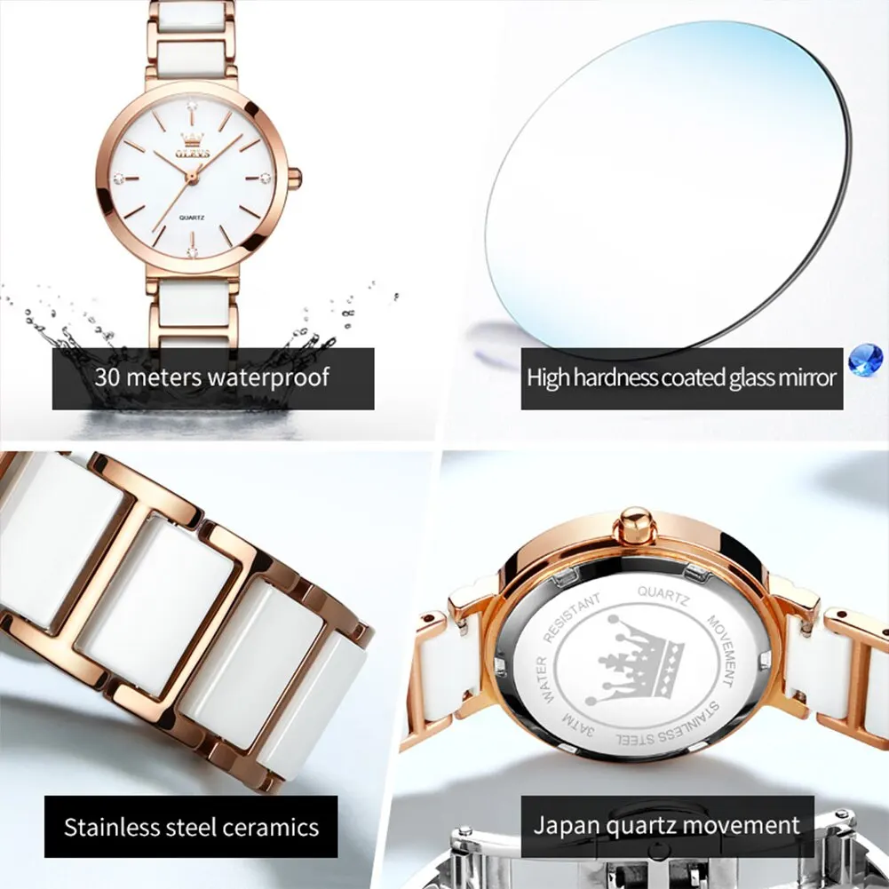 Fashion Women Watches Relogio Feminino Luxury Rose Gold Watch Ladies Quartz Wrist Watch Ceramic Strap Clock Reloj Mujer_voghion.com
