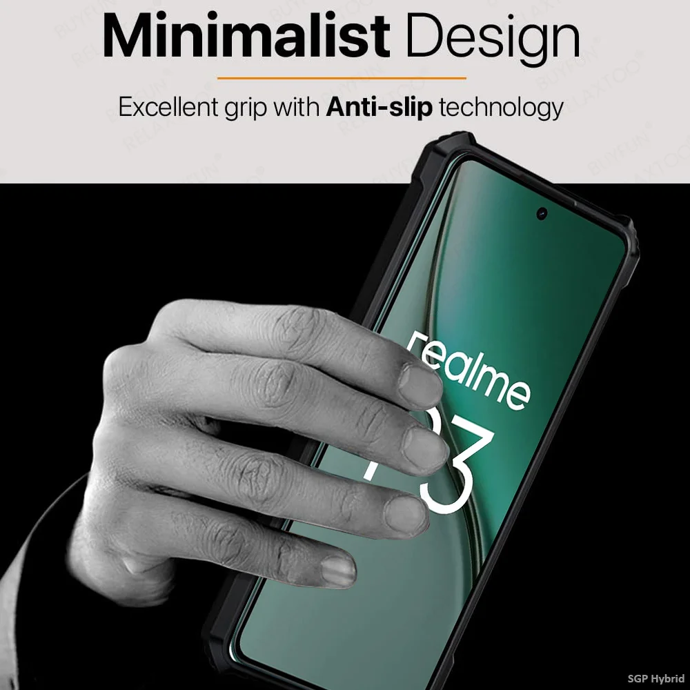 Acrylic Clear Back Cover with Ring Stand Holder - Shockproof Case