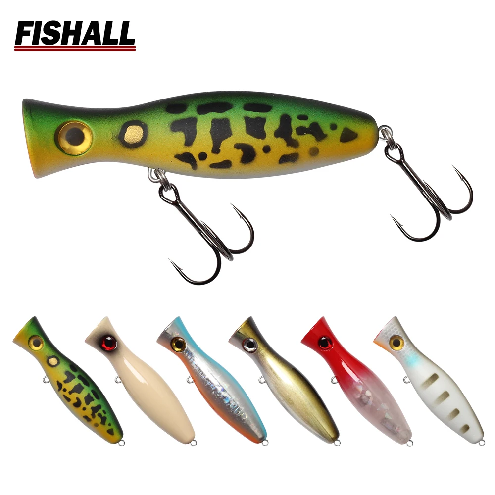 

ORMENT POPPER Topwater Popper Lure Wobbler 85mm 15g Big Mouth Sea Fishing Walking Bass Bait
