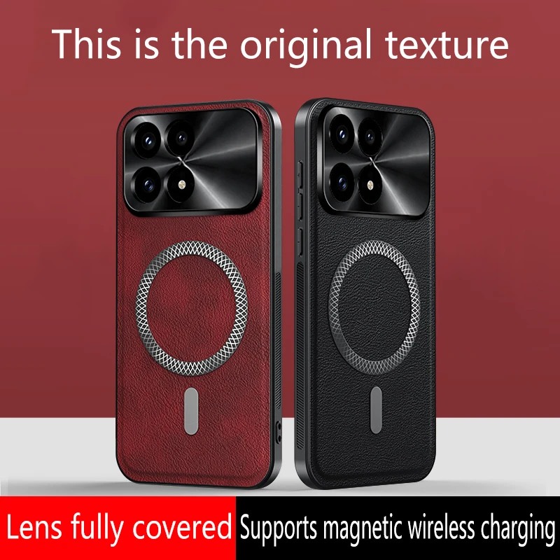Luxury Leather MagSafe Magnetic Matte Silicone Phone Cover and Bumper