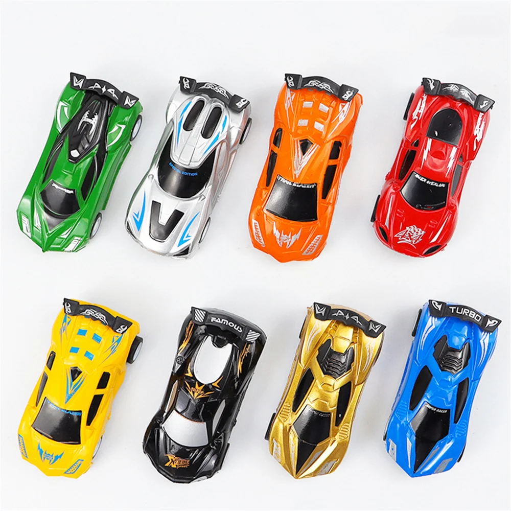 8Pcs/lot Children Mini Pull Back Car Toys Baby Cartoon Racing Bus Car Model Educational Simulation Vehicle Toy For Boys Gifts