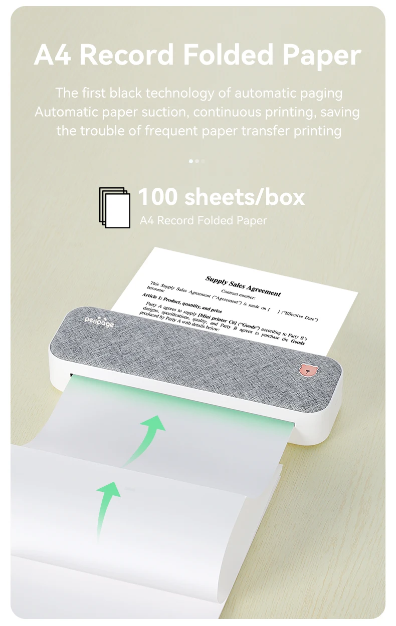 Imprimante Thermique Portable Bluetooth PeriPage - Blanc