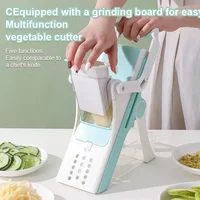 Donirt 5 in 1 Vegetable Cutter Mandoline Slicer Manual Food Chopper Fruit Potato Cucumber Carrot Meat Slicer Shredder Safe Slice 2