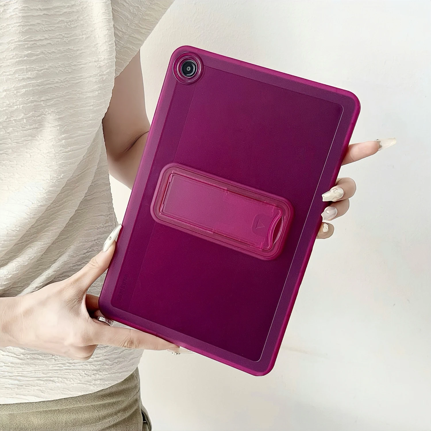 Transparent Kickstand Tablet Case with Clear Stand and Protective Cover