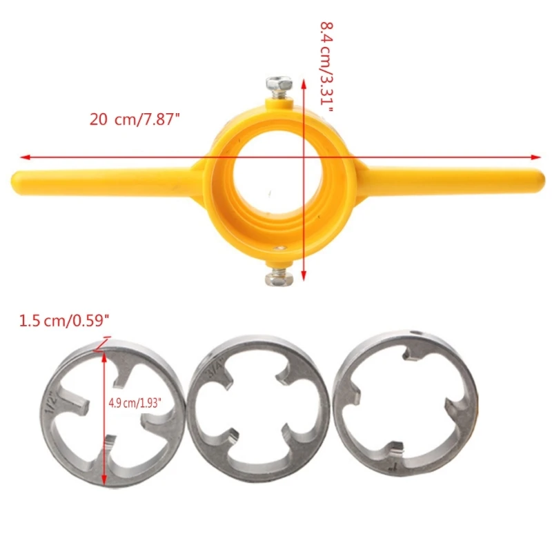 (6pcs) Manual Water Pipe Die Set Tool NPT Thread PVC Thread Plumbing Tool Dropship