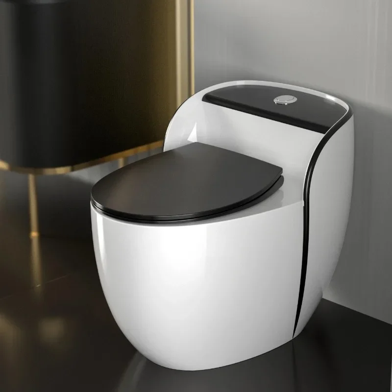 

black grey color High end modern sanitary ware commode one piece water closet egg shape ceramic toilet bowl for bathroom
