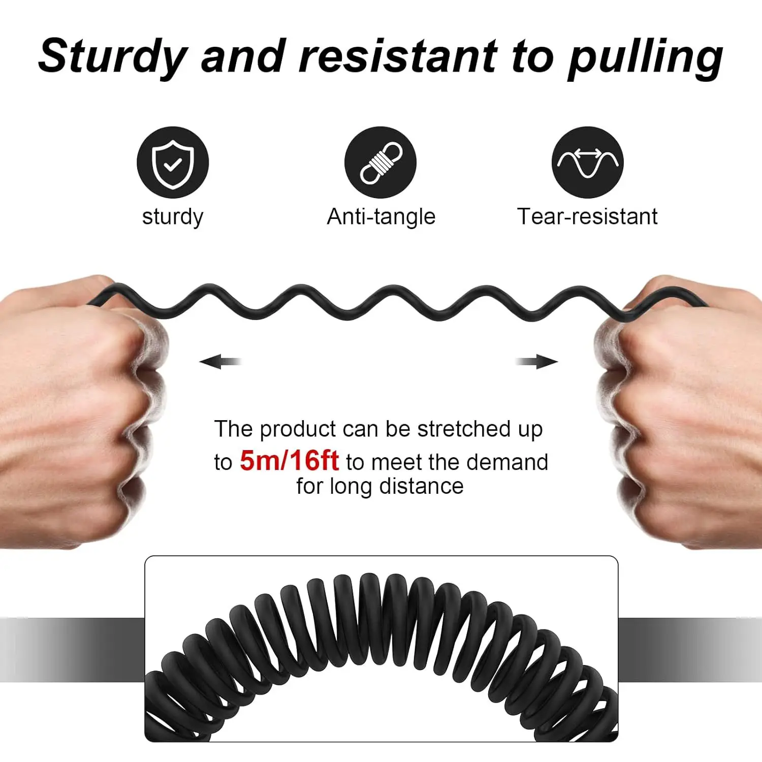 2.5MM Replacement Spring Audio Cable for BOSE NC700 QuietComfort45 qc25 QC35II SoundTrue SoundLink OE2 Headphone cable