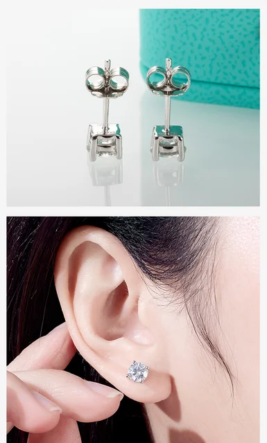 品質重視』高級モアッサナイト ピアス 合計3.6カラット