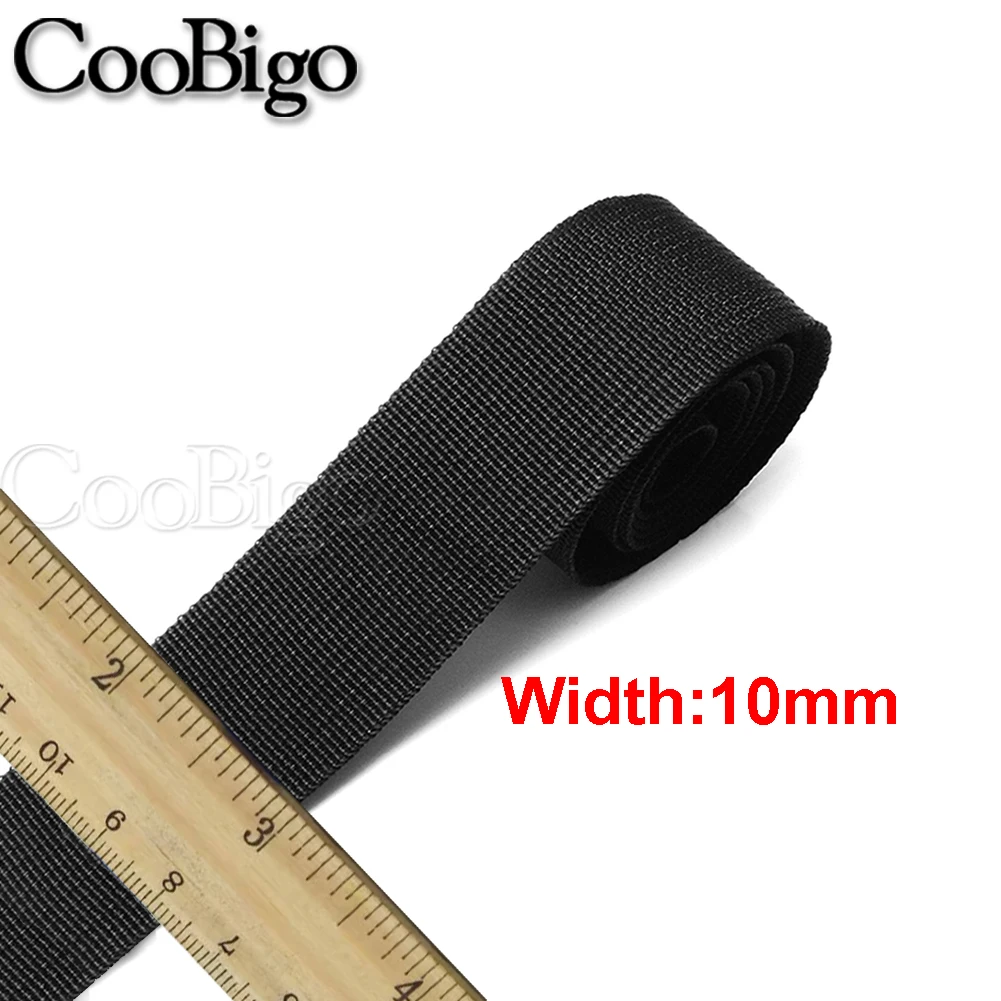 5Yard 10mm Webbing Ribbon Strap Band Polypropylene Knapsack Strapping DIY Backpack Belt Bag Pet Collar Sewing Crafts Accessories