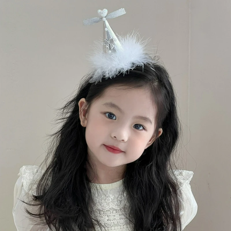 여아용 달콤한 레이스 헤어핀 리본 어린이 헤어 클립 머리 장식 생일 선물용 헤어 액세서리