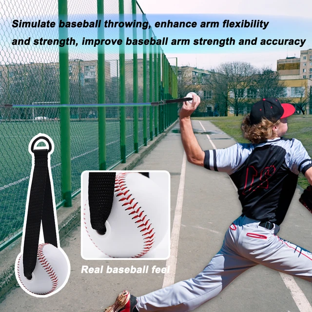 9 PCS Baseball Training Resistance Bands Set, Latex Tube Bands with Interchangeable Grips Enhance Arm Strength & Pitching 5