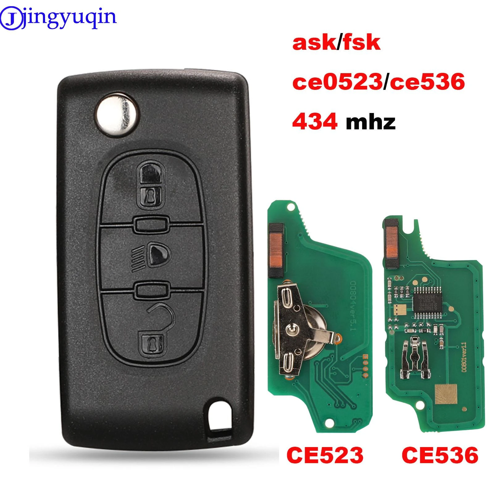 Jingyuqin Ce0523 Ce0536 Ask/Fsk 433Mhz Id46 For Peugeot 407 307 308 607 For Citroen C2 C3 C4 C5 C6 C8 Car Key Va2/Hu83 Blade|Car Key| - Aliexpress