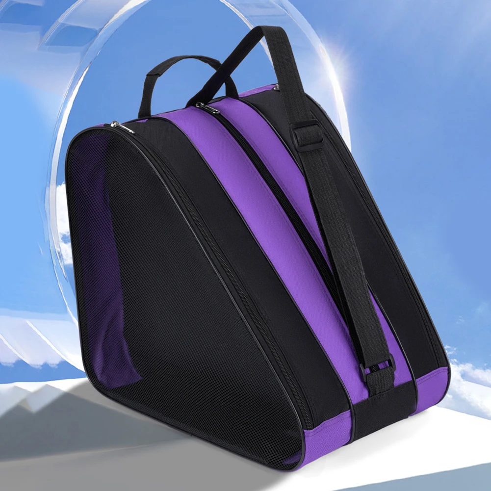 Roller Skate Bag Ice Skate Shoes Bag Multi-Compartments Ice-Skating Shoulder Bag Skiing Roller Skate Storage Bag for Men Women