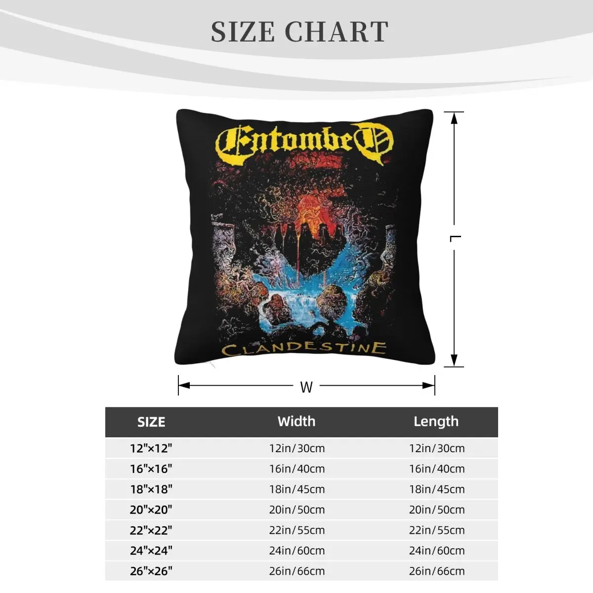 Entombed Clandestine Swedish Death Metal Band Sizes S To 6Xl Adult Funny Basic Normal High Quanlity Pillow Case 4