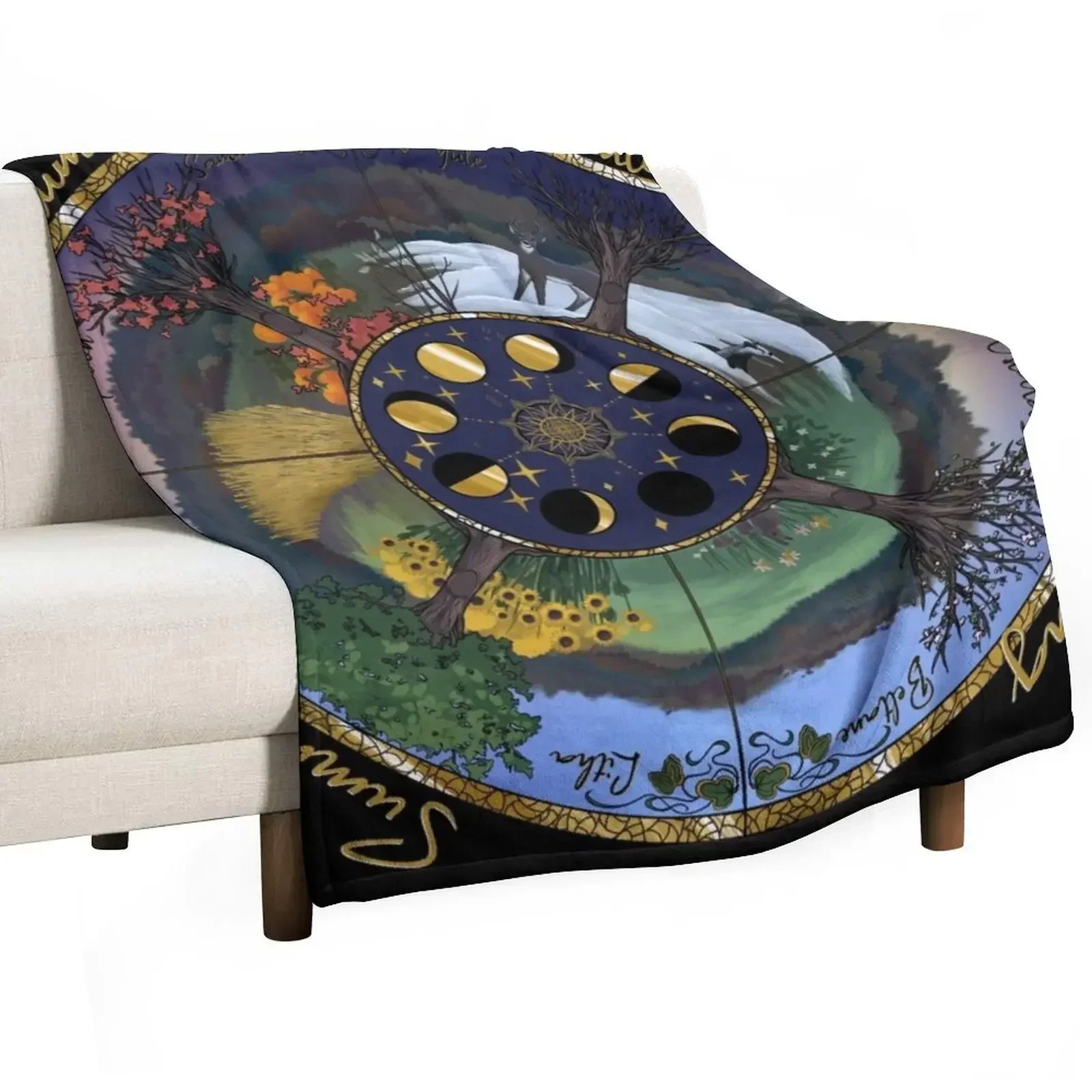

Wheel of the year Throw Blanket Furrys Thermal Blankets