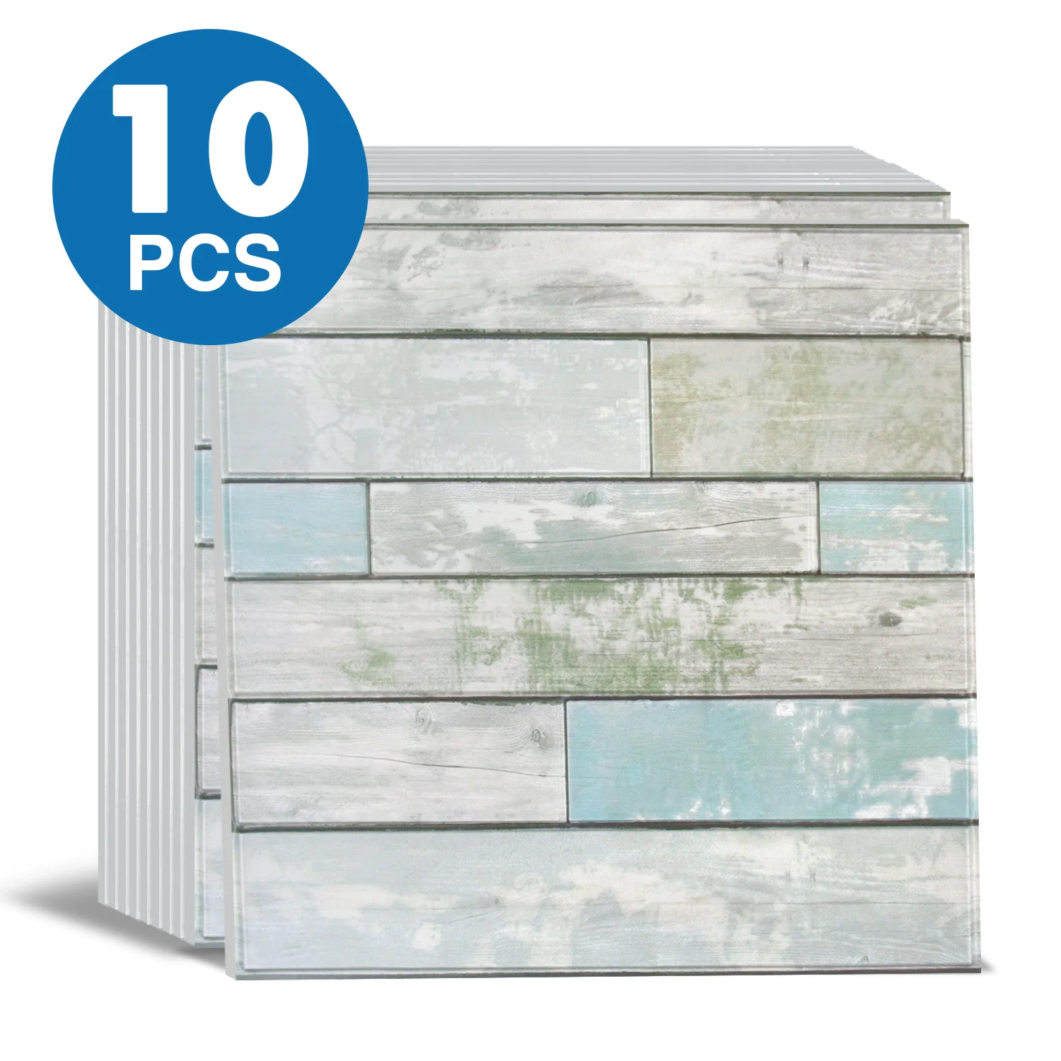 10 Stück selbstklebende PVC-Wandaufkleber aus Kunstholz, 30 x 30 cm, zum Abziehen und Aufkleben, für Wohnzimmer, Wohnmobile. Inneneinrichtung. – Detail 1