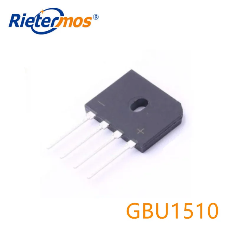 

100PCS GBU1510 15A 1KV DIP4 Сделано в Китае