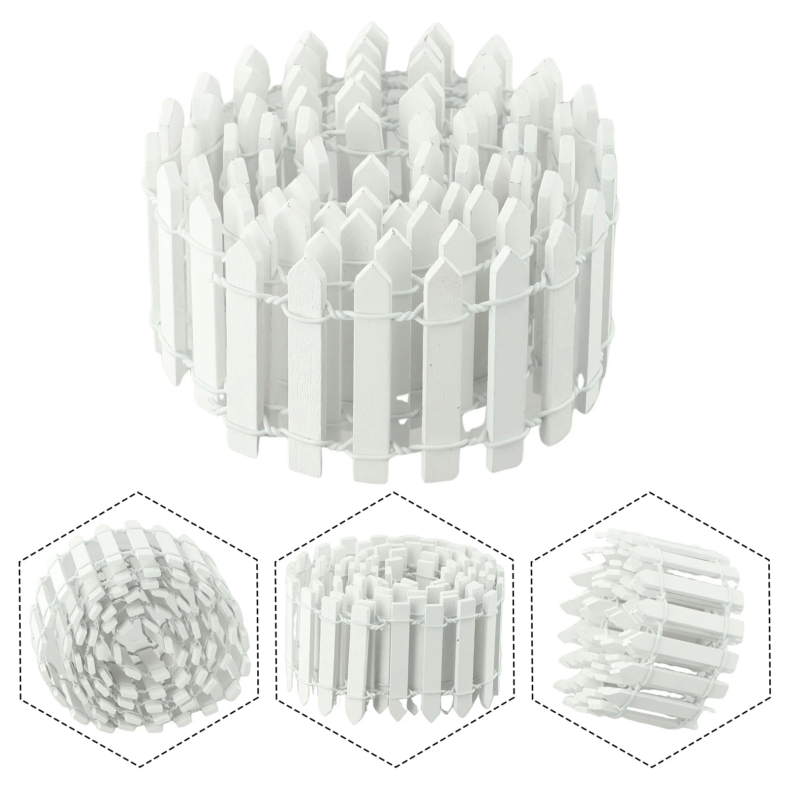 Mini valla de madera Para jardín, simulación creativa, pequeña, decoración de bricolaje, 5x100cm