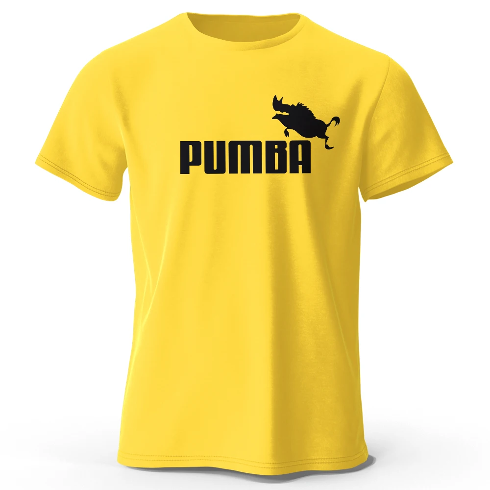 Pumba-Themed Men's Oversized Graphic T-Shirt - 100% Cotton Summer Tee