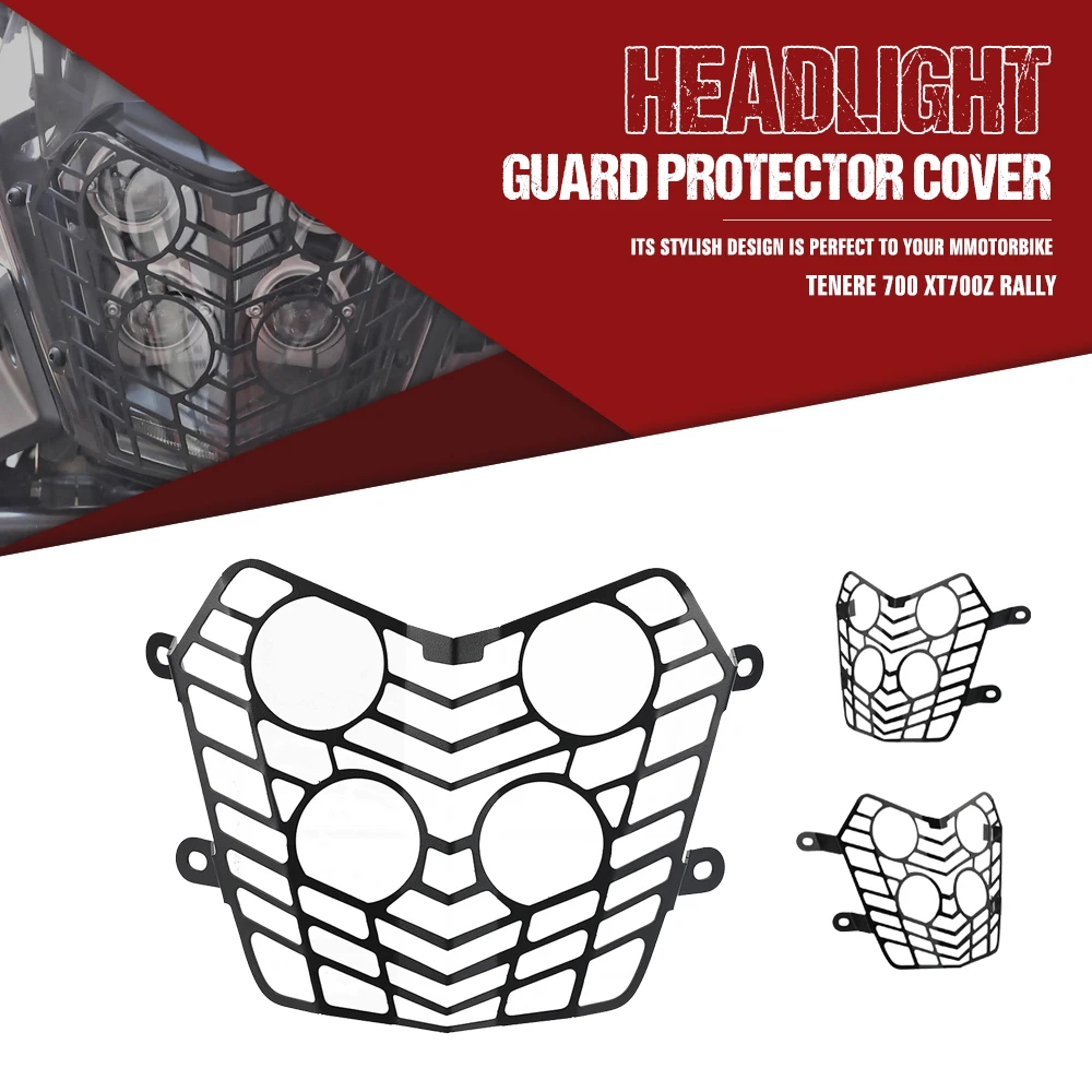 

For Yamaha Tenere 700 2019 2020 2021 XT700Z Tenere 700 Rally Motorcycle Headlight Guard Head Light Lamp Grille Cover Protector