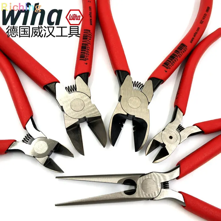 Wiha Classic Pliers, Diagonal Cutters, Needle Nose Pliers, Manganese ...