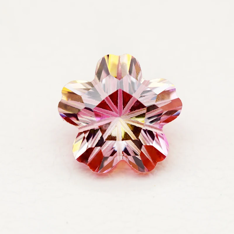 Vibrant Pentagon Sakura Cut Cubic Zirconia Gemstones
