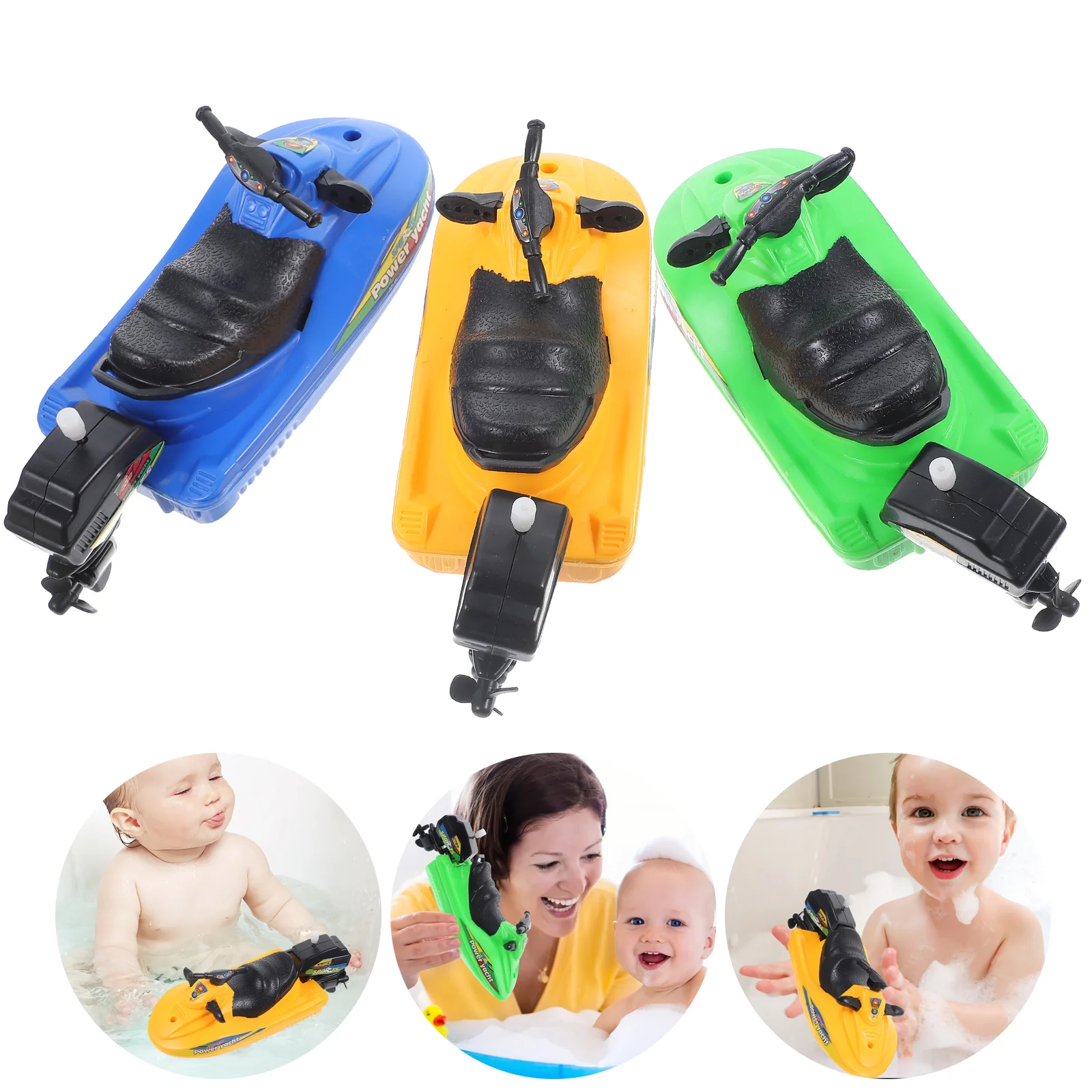 3 Pcs Yacht Boat Toys Boats for Water Play Motor Girls Wind Up Bath Toddler Shower Child Pool 6