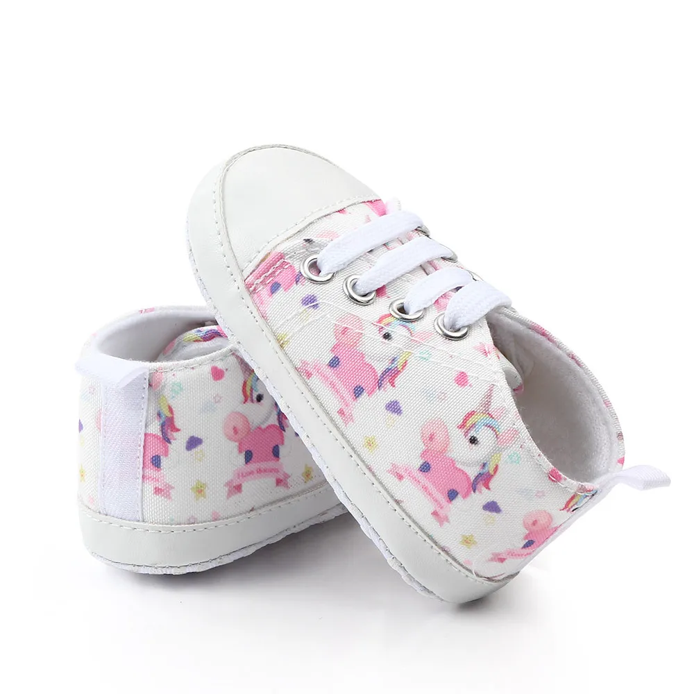 Baby Shoes Unicorn Canvas Anti-slip For Newborn 0 To 18 Months Classic Sneaker Kids Walking
