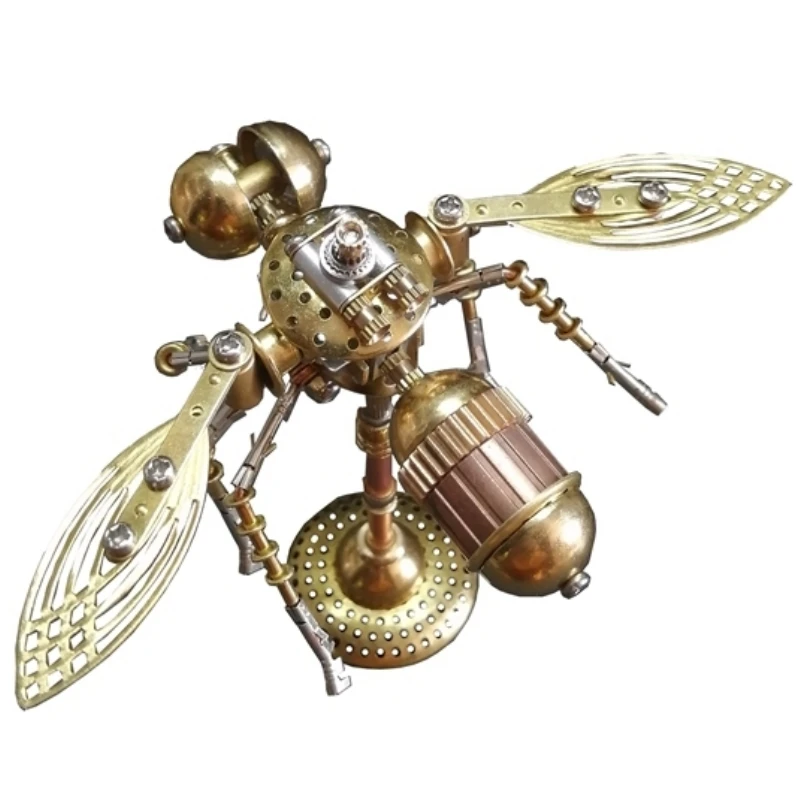 

DIY Metal Assembly Little Bee Insects Model Kits 3D Puzzel Toy for Kids Adults Steampunk Mechanical Assemble Kit Handmade Gift