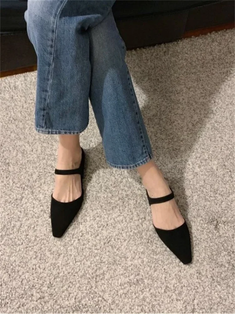 

Spring Summer New OL All-Match Slippers For Women's Low Heel Sheep Reversed Fleece Leather Sandals Shoes