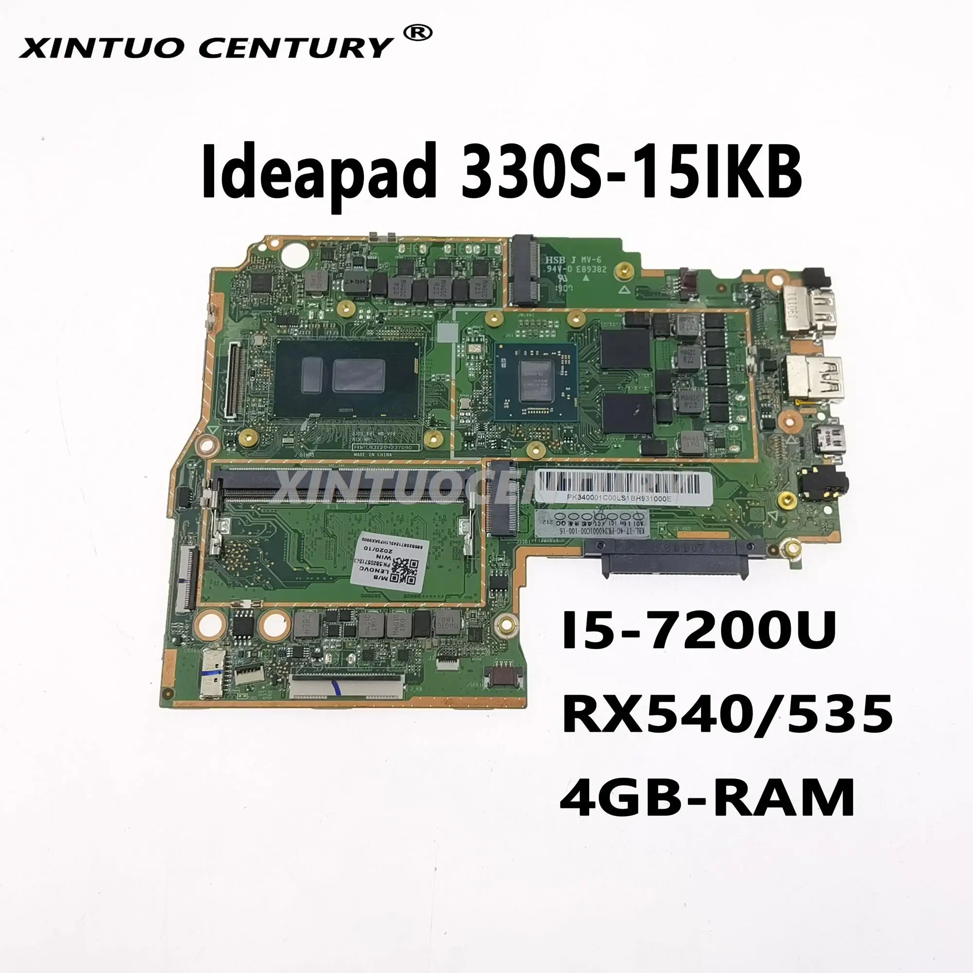 

Материнская плата для ноутбука Lenovo Ideapad 330S-15IKB с SR342 I5-7200U RX540/535 4GB-RAM DDR4 100%