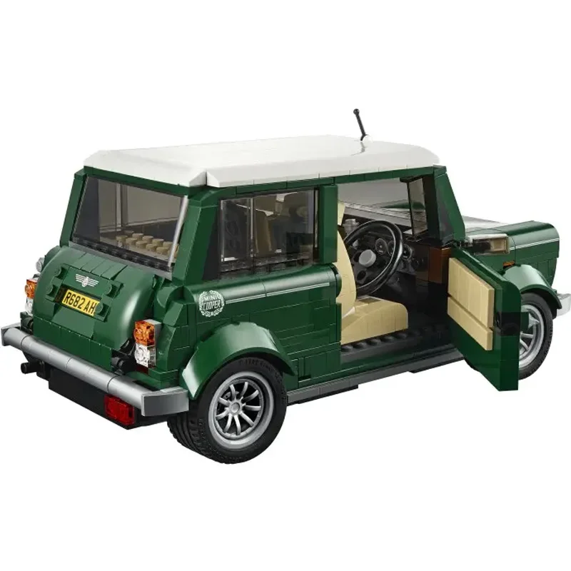 In Shock Classic Technical MINI Retro Vintage Car Building Blocks Cooper MK VII Compatible 10242 Model Sets Bricks Kids Toy Gift 5