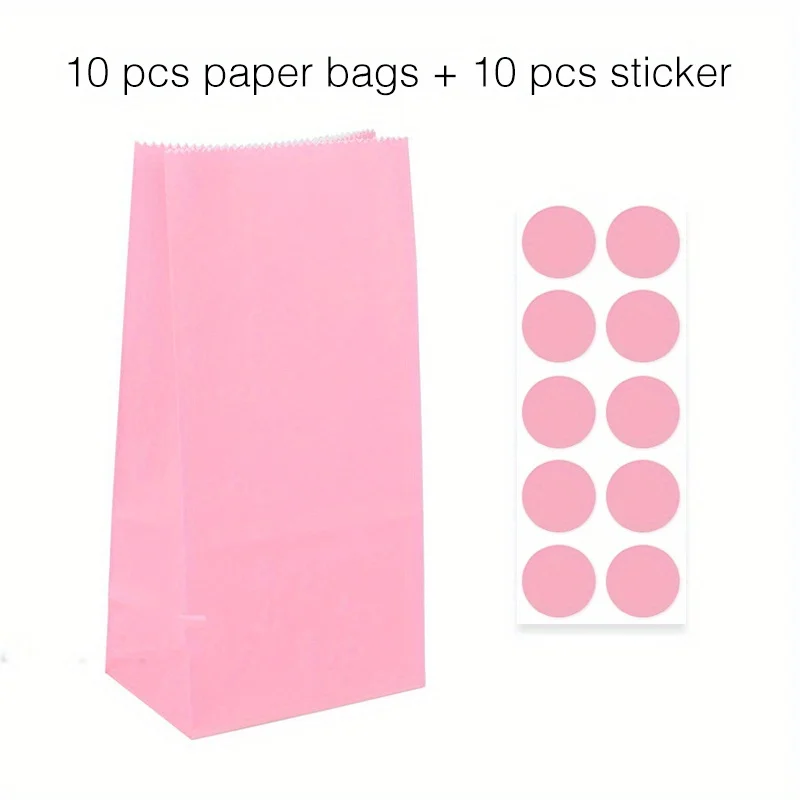 Vibrant Assorted Stand-Up Favor Bags with Stickers - Ideal