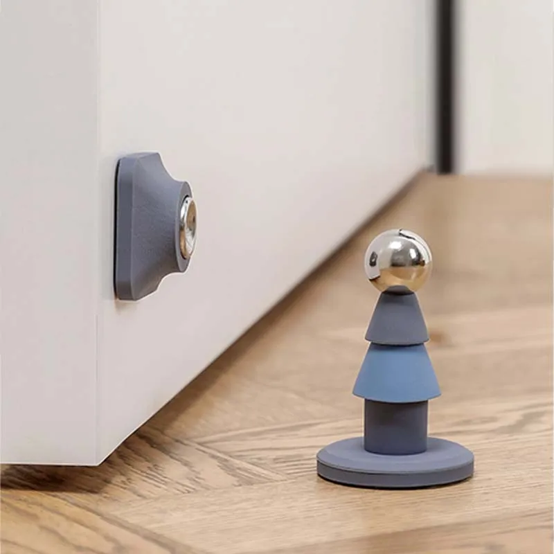 

Door Suction Non-punching New Door Stopper Anti-collision Silicone Bathroom Door Fixed Household Strong Magnetic Quiet Door Stop