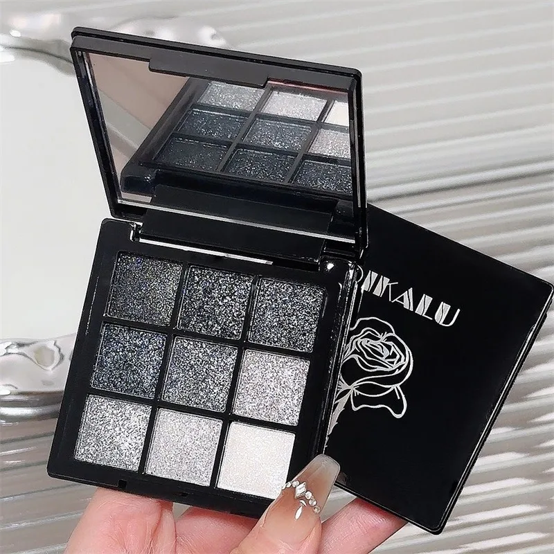 Description Picture 4 of itemDark Rose Eyeshadow Palette Black Eye Makeup Palette Long Lasting Glitter Eye Shadows Korean Party Cosmetics Make Up Palette