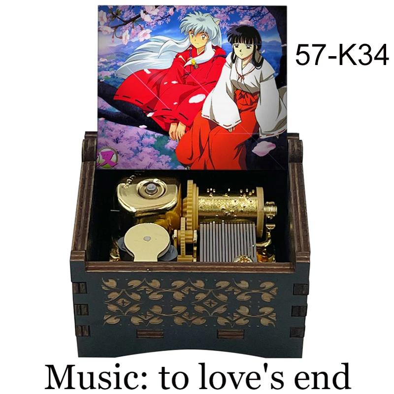 color print to love's end Affections Touching Across Time InuYasha Music Box Wind Up husband wife girlfriend birthday love Gift 2