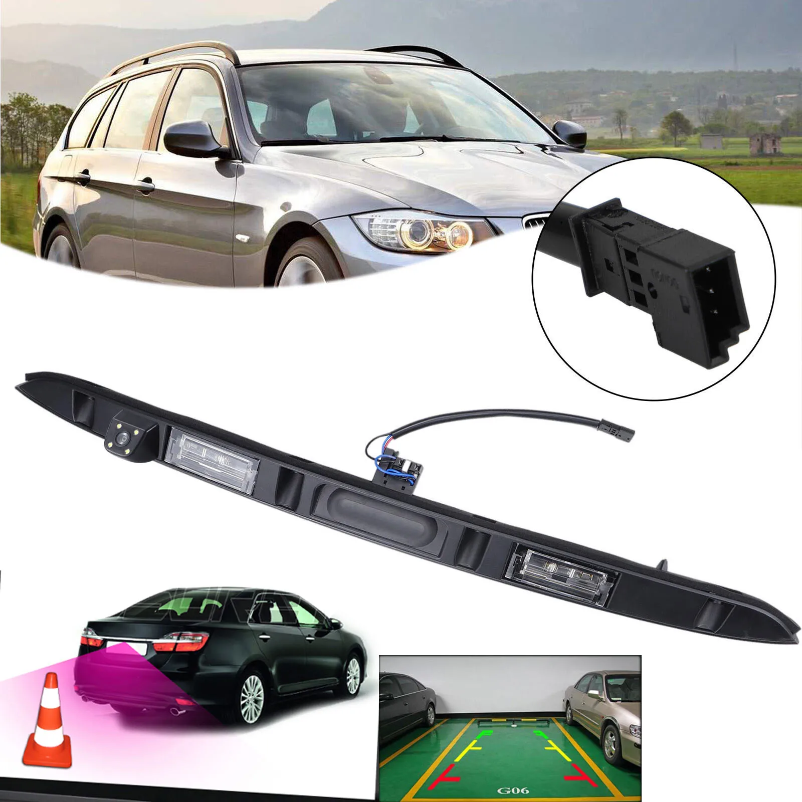 HD 720p achteruitrijcamera voor kentekenplaatverlichting achteruitrijcamera voor BMW 3-serie F30 5-serie F10 X4 F26 X3 F25 X5 F15