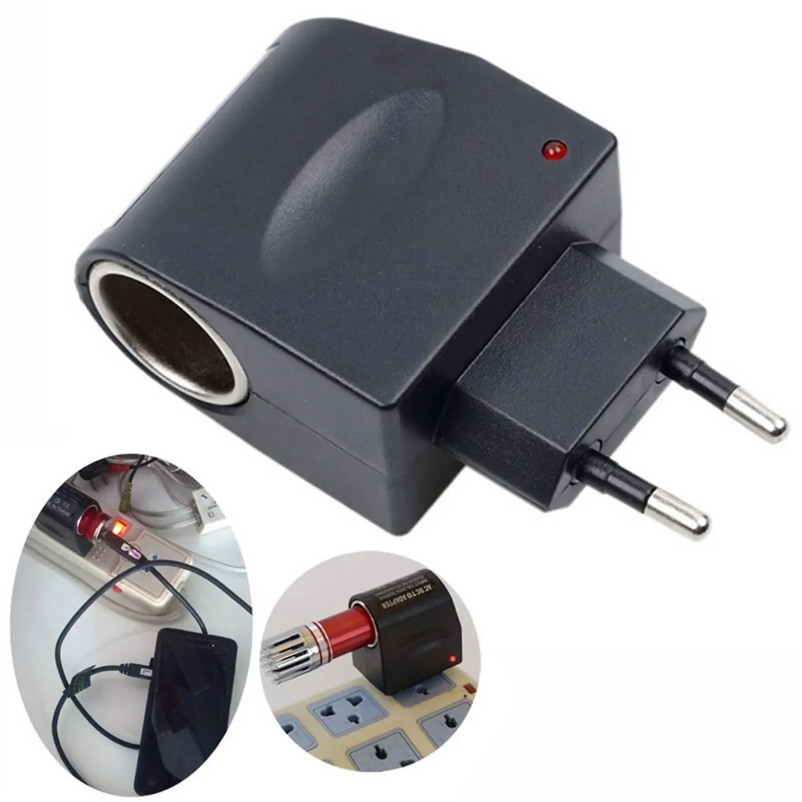 

2021 Universal 220V AC To 12V DC Car Power Adapter Socket Converter 220V To 12V Household Cigarette Lighter EU Plug