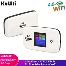 KuWfi-Router de punto de acceso móvil, enrutador 4G LTE de 150Mbps, batería de 2400mAH, Internet de alta velocidad, portátil, para viajes