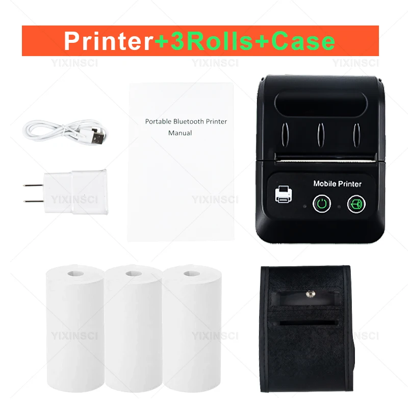 58mm Portable Thermal Receipt Printer Mini Size To Carry On Works With Android & iOS Handheld Wireless Bluetooth Printer mini printer Printers