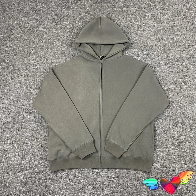 High Street Oversized Brown Red Blue Black Kanye West Hoodie Hooded Men  Women 1:1 Best Quality Solid Color Casual Pullovers - AliExpress