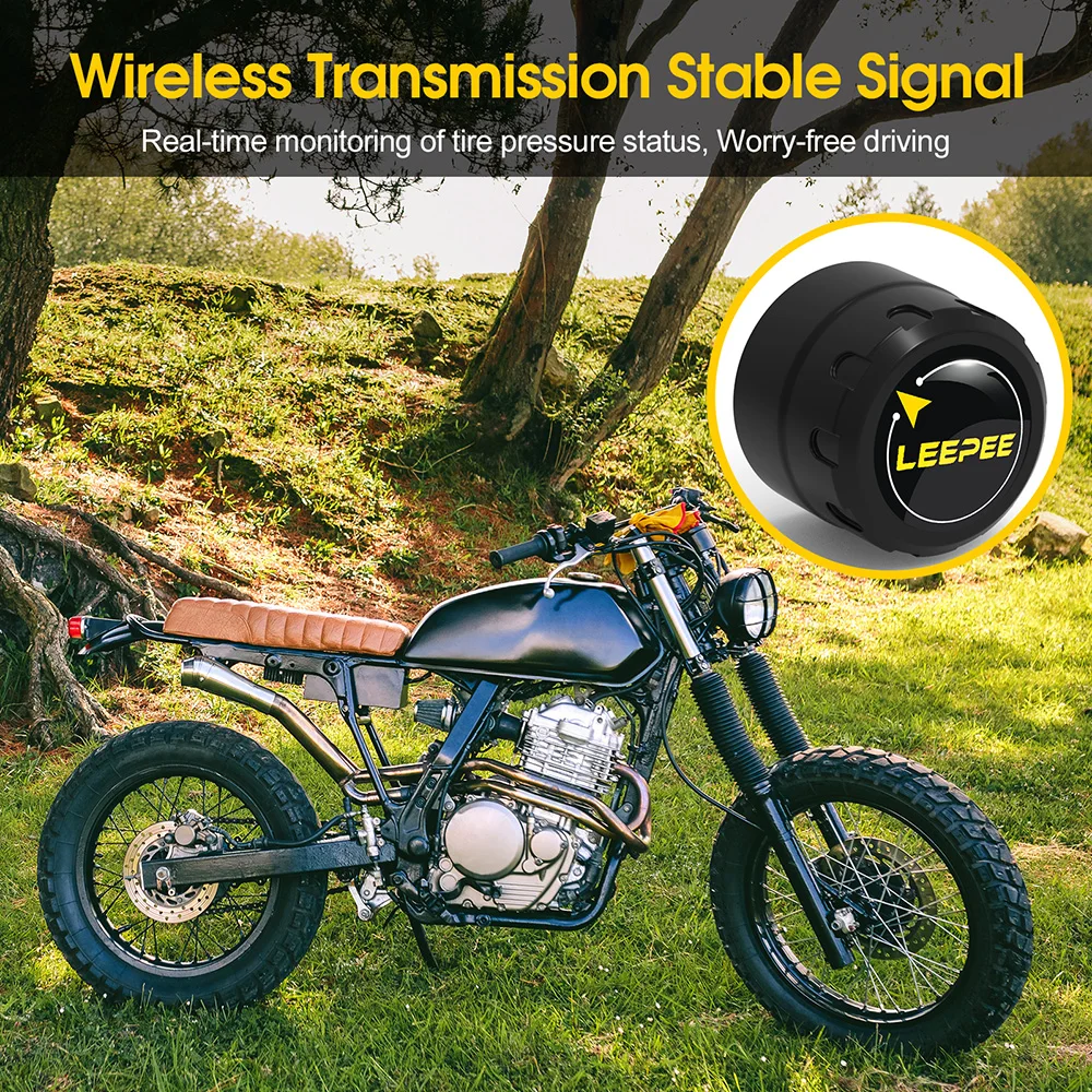 Motorcycle TPMS External Sensors Wireless Tire Pressure Sensor Monitor System Bluetooth-Compatible 4.0 5.0 Android/IOS General front sensor for car