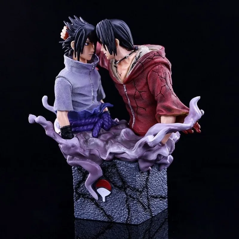 

Подвижная Статуэтка из ПВХ «Наруто», бюст 17 см, подвижная Статуэтка brother Uchiha Sasuke Itachi, настольное украшение для детей