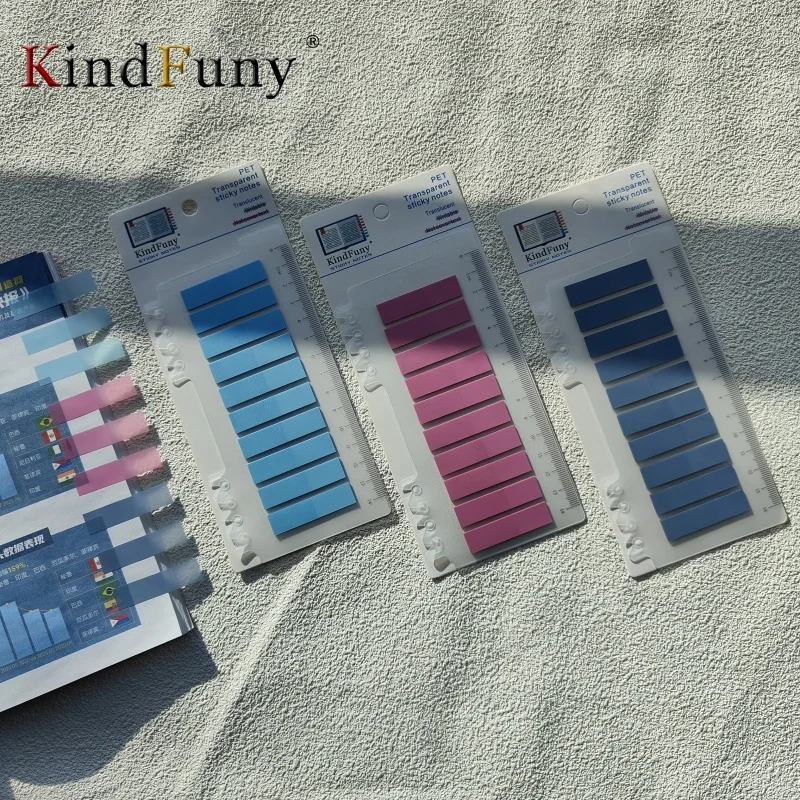 200 Sheets Transparent Sticky Notes Self-Adhesive Reading Annotation for Books Notepad Bookmarks posted It Memo Pad Index Tabs 2
