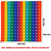 12x12 Multiplication Quick Push Pop Bubble Fidget Math Games, Times Table Numbers Counting Stationery Educational Toys for Kids 2